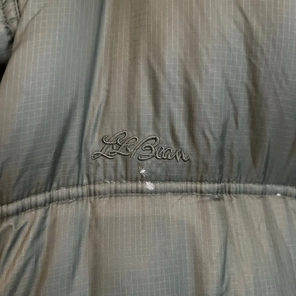 Vintage LL Bean GOOSE DOWN Full Zip Puffer Jacket Coat Mens XLT TALL Pockets